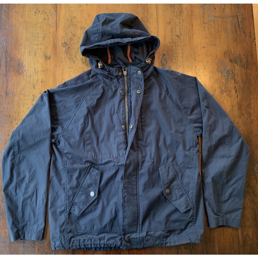 Men’s Fat Face Canterbury Cagoule Waterproof Rain Jacket Coat Navy Blue Sz M